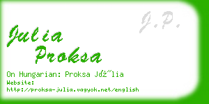 julia proksa business card